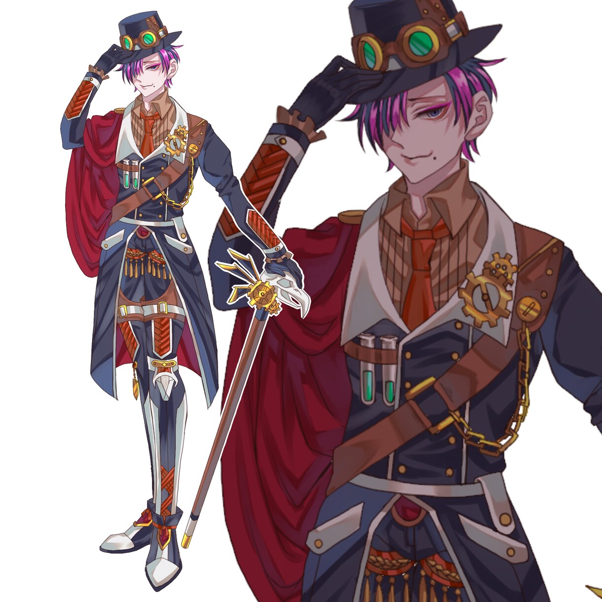 ゲームやTRPGの立ち絵お描きします オリジナル中心。オプションで三面図や表情差分も。 イメージ5