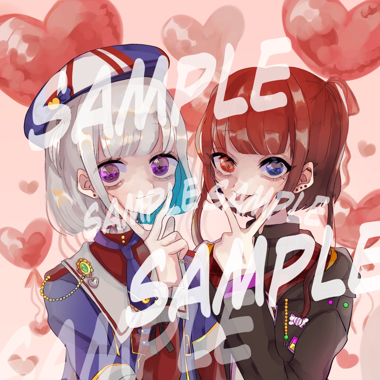 7日以内納品☆夢絵、カップルイラスト制作いたします どんなカップリングでも受け付けます イメージ2