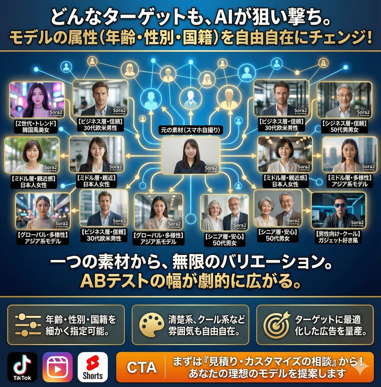 実写級のAIモデルUGC広告動画を制作します 自撮りがプロの広告動画に！商用OK・修正自在のAI素材制作 イメージ5