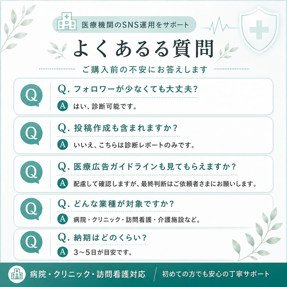 医療機関Instagram診断レポートを作成します プロフィール・投稿をチェックし、集患や採用につながる改善案 イメージ6