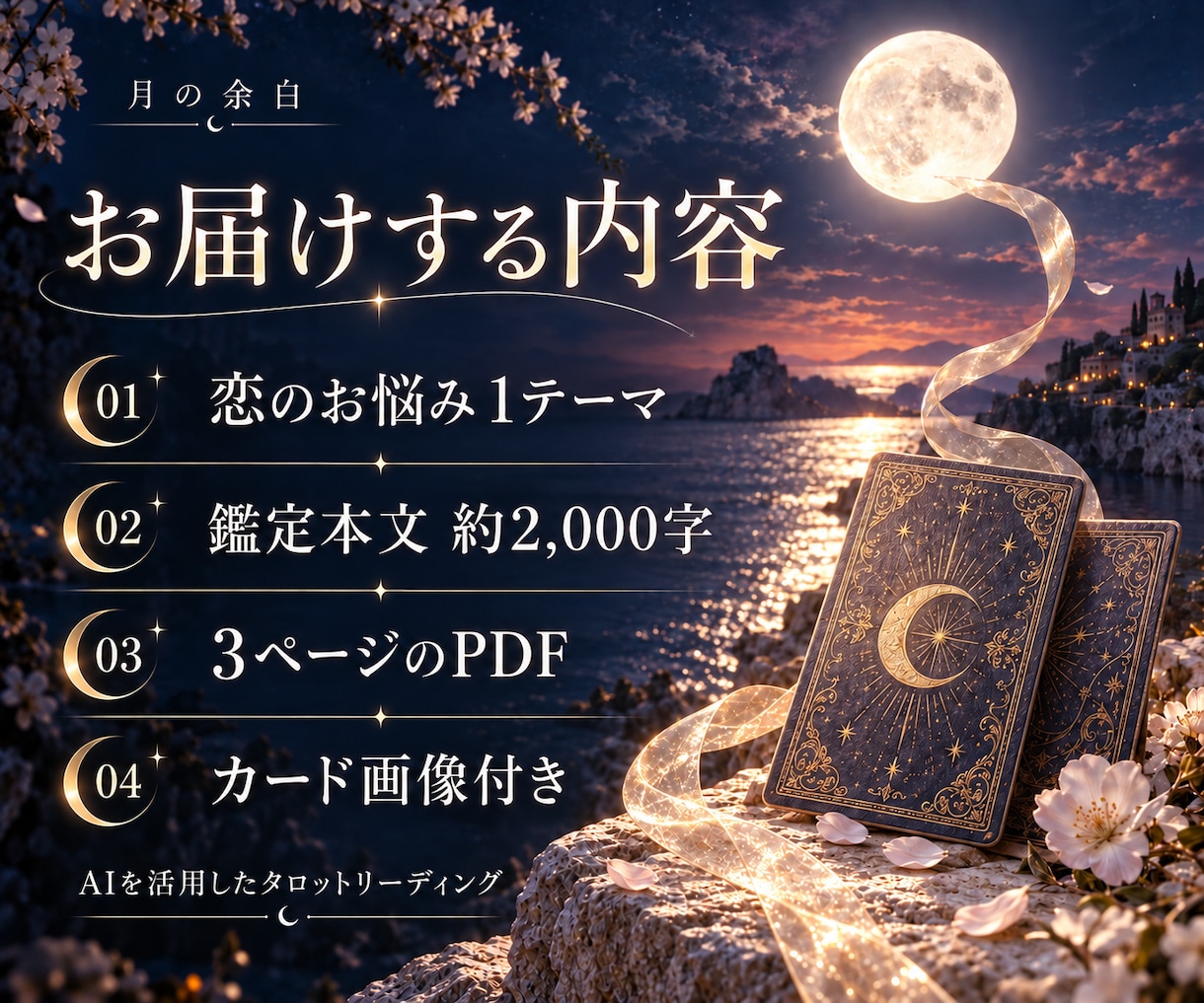 AIタロットで曖昧な恋の行方を読み解きます 期待していいのか、手放すべきか。揺れる恋に向き合う イメージ2