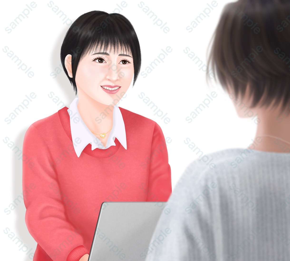 お好みのイメージで似顔絵をお描きします リアル系・シンプル系・アニメ塗り・ちびキャラなどご相談下さい イメージ2