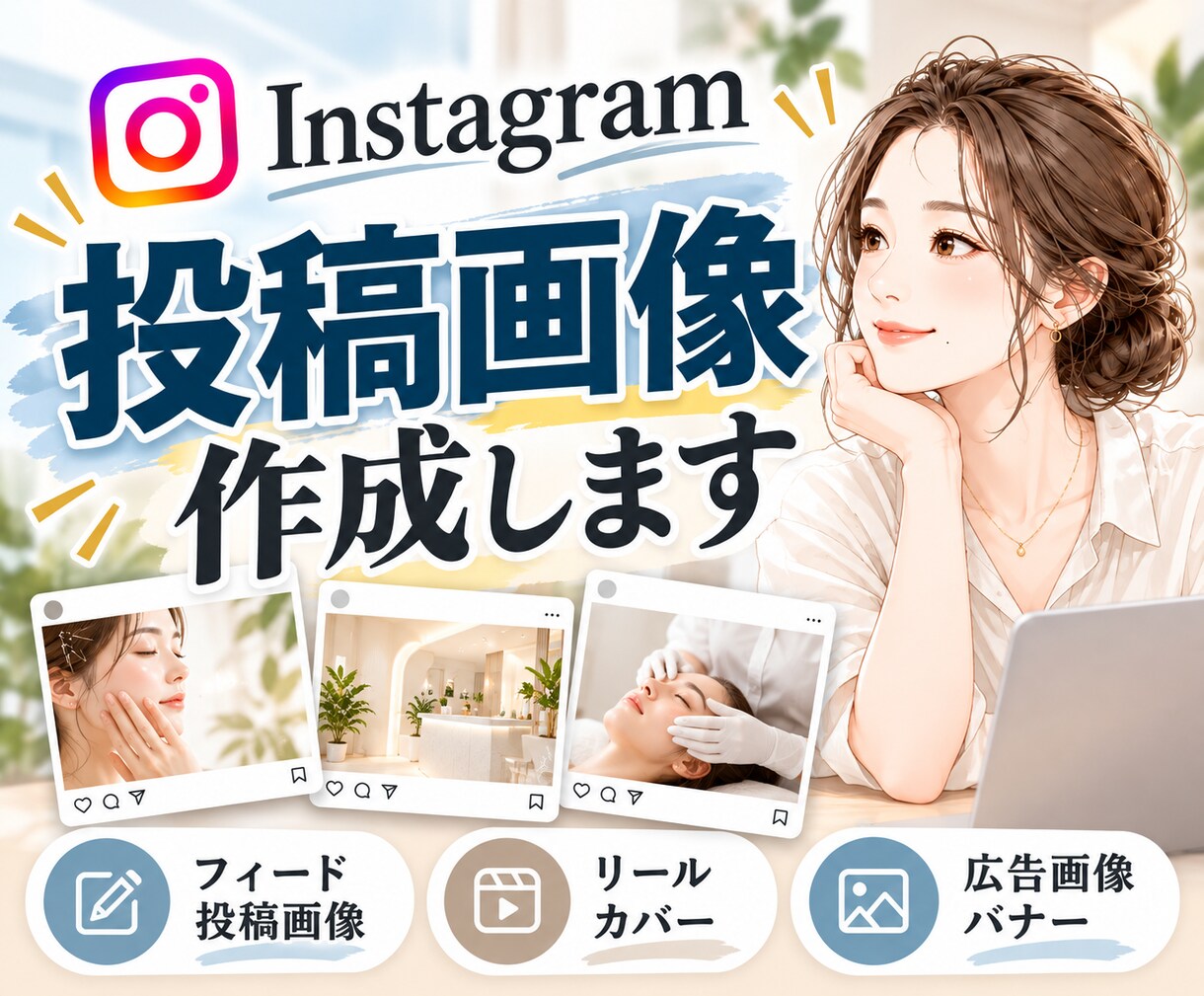 目に留まる！Instagram投稿を制作します 最短2日納品◎ 1枚からOK｜複数枚・継続はセット割あり イメージ1
