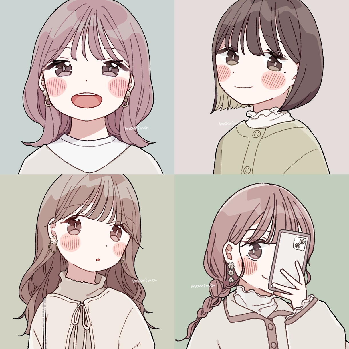 かわいい♡女の子イラスト描きます 手描きアニメ風イラスト♡アイコンやサムネイルに！ イメージ3