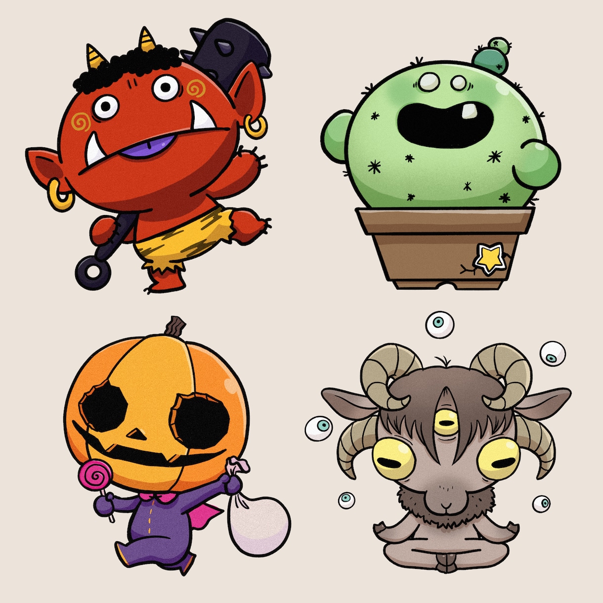 ポップなキャラクターイラスト制作いたします アイコンや挿絵にポップなキャラクターをご提供いたします！ イメージ5