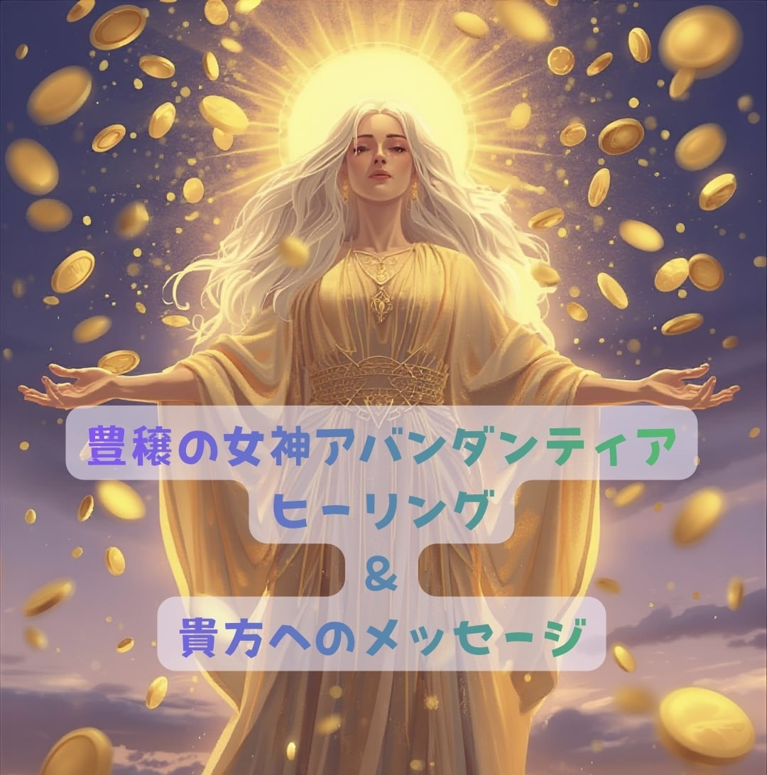 豊穣、豊かさ　女神アバンダンティアヒーリングします ありとあらゆる豊かさ、お金、女神の癒しとメッセージ伝えます イメージ1