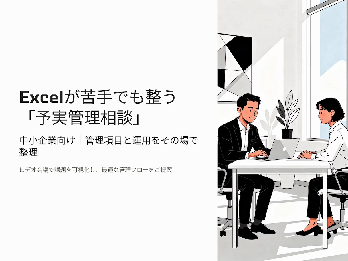予実管理Excelの作成をサポートします 中小企業向け｜Excelが苦手な方でもOK｜営業企画の外注 イメージ1
