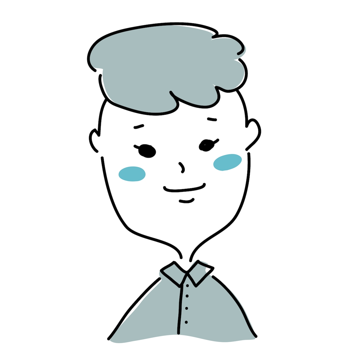 SNSのアイコン用、ゆるかわなイラストを描きます あなたの似顔絵イラストを、ゆるくかわいく描きます！ イメージ3