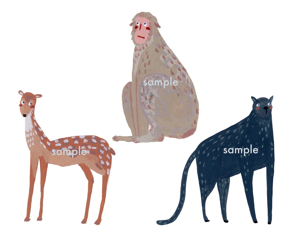 ほのぼのとした動物の絵を描きます 印象に残る素朴な絵で挿絵やアイコンにも イメージ4