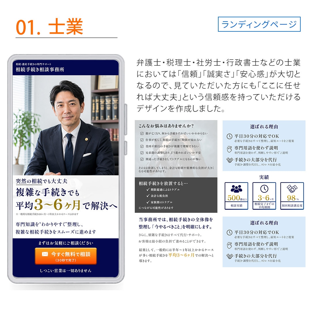 構成からデザインまでサポート　売れるLP制作します 外資系メーカーで培った販売戦略を活用し売れるLP作成します イメージ3