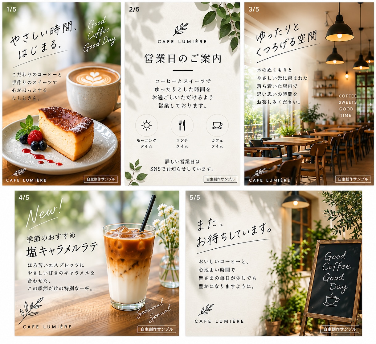 Instagram・SNS投稿画像を5枚制作します 投稿内容がひと目で伝わるSNS画像を5枚制作します イメージ2