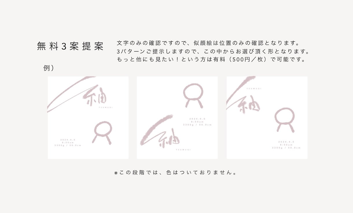 ゆる〜いおしゃれな〔 似顔絵命名書 〕お書きします 出産祝い・インテリア・ギフトにも！ イメージ10