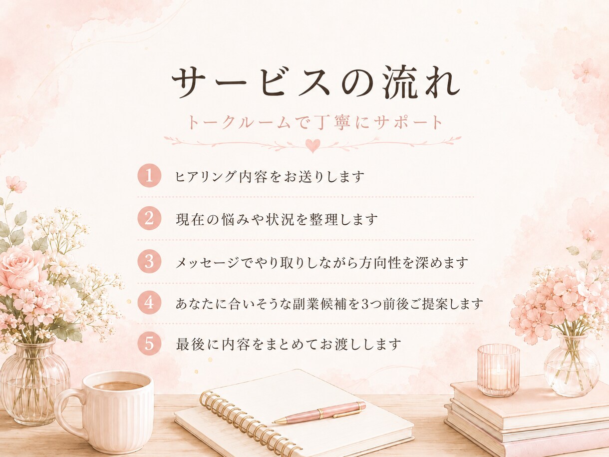 自分に合う副業を一緒に整理します 副業迷子さんの最初の一歩を見つけます イメージ3