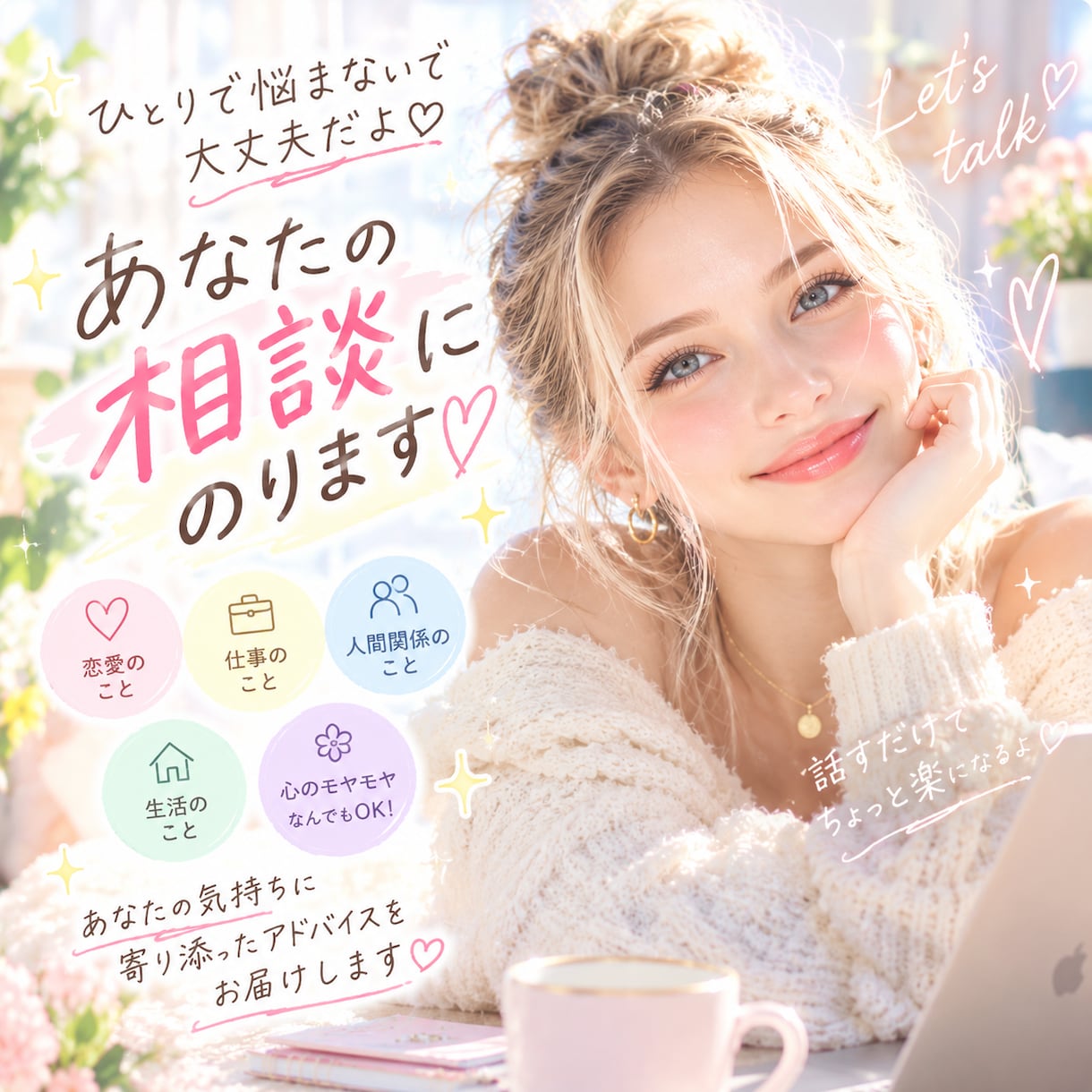 愚痴や不安あなたのために解決します 焦らなくていいっ！自分を愛そう！ イメージ1