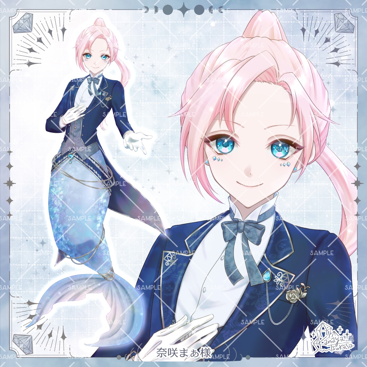 IRIAM・VTuber用立ち絵描きます 宝石のように輝く、あなただけのキャラクターをお届け✨ イメージ4