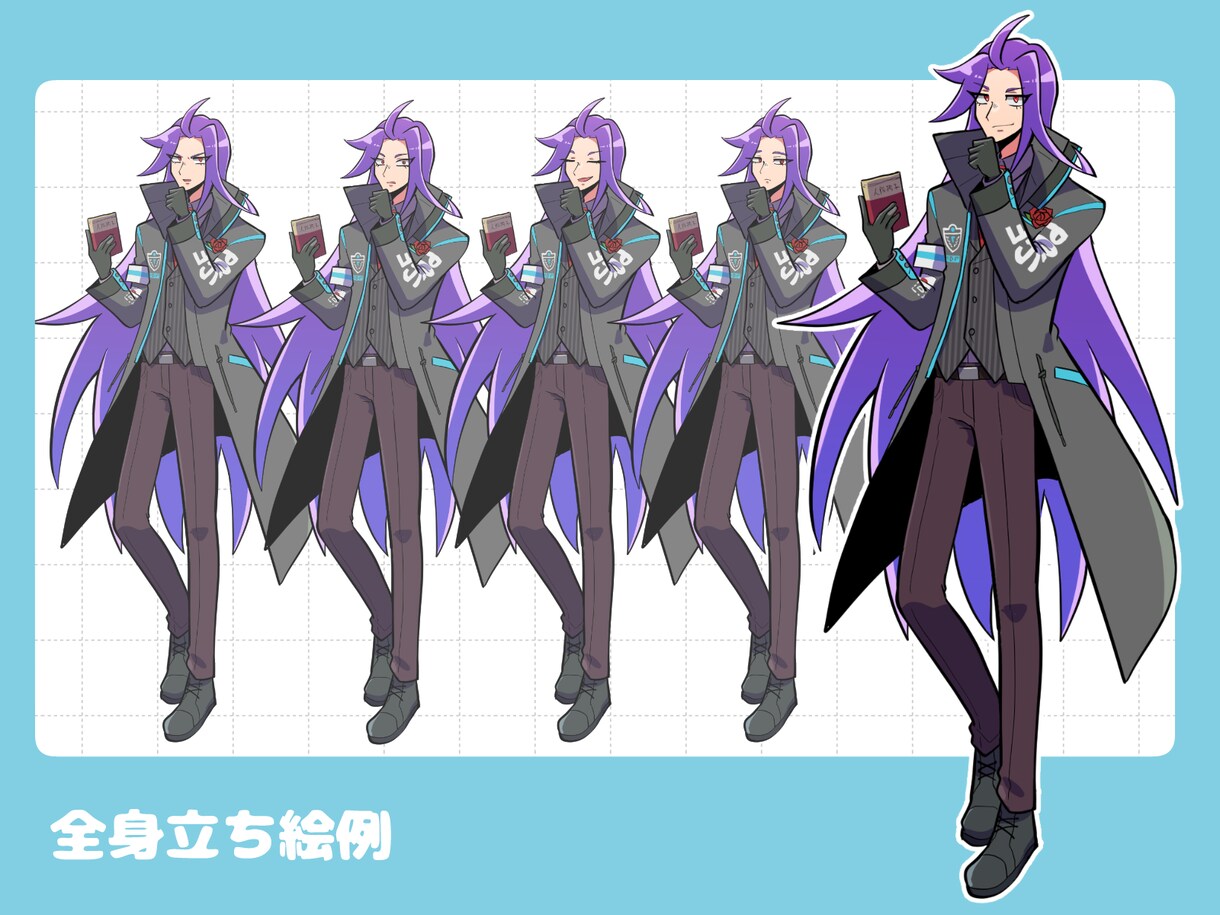 TRPG、配信、ゲーム用等立ち絵イラスト描きます ポップで力強めの誰でも目を引く立ち絵イラスト！SDキャラあり イメージ3