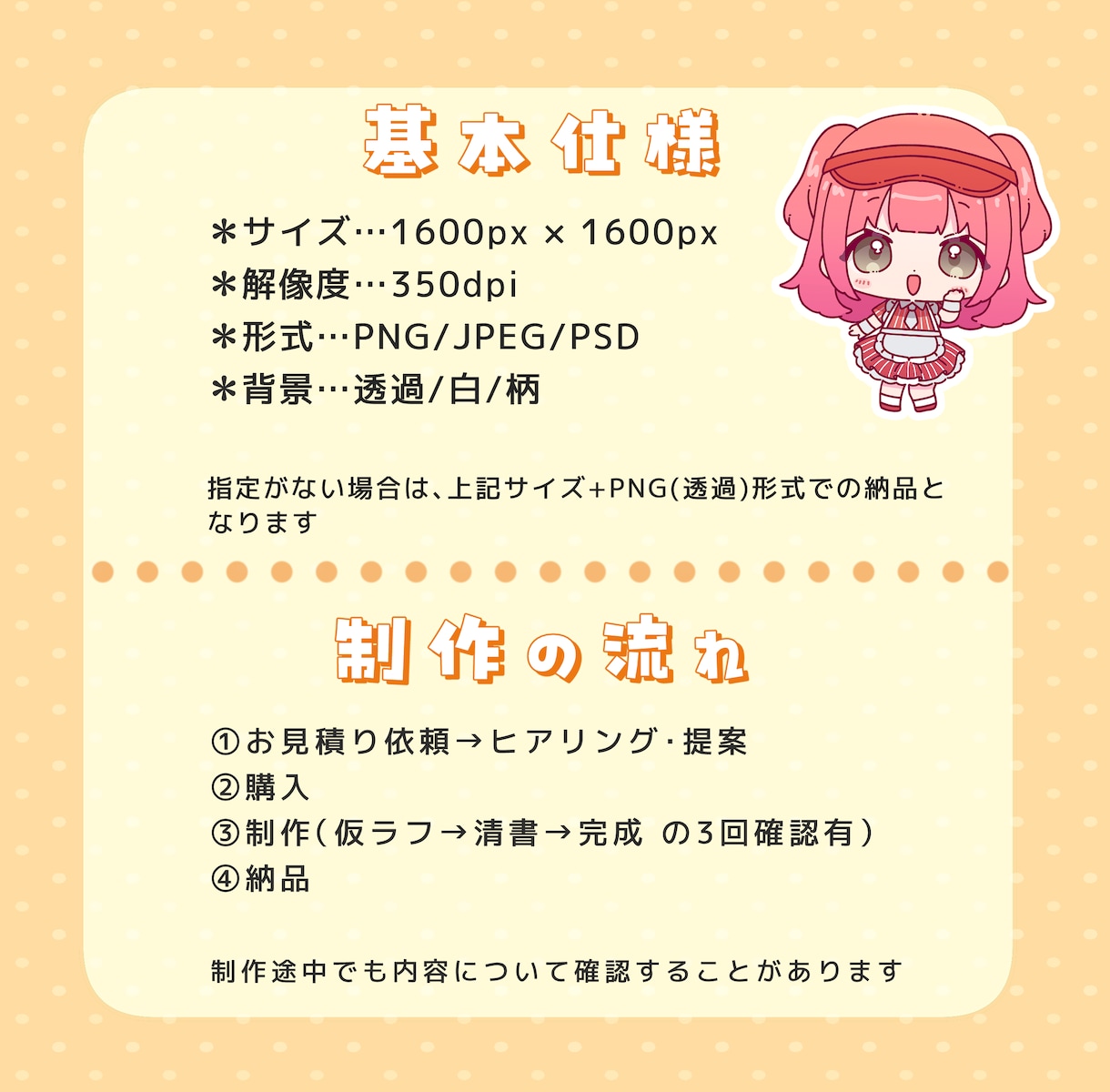 商用利用料込！シンプルかわいいミニキャラを描きます 配信やSNS、グッズ等に使えます！ イメージ4