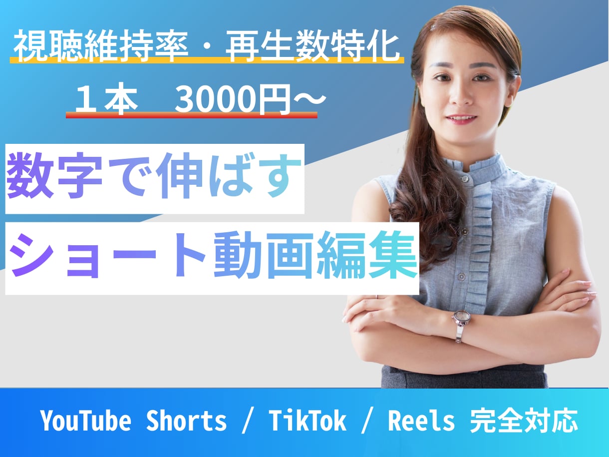 切り抜き専門。維持率特化で「見られる」動画にします ジェットカット×視認性。配信の魅力を最大化します イメージ1