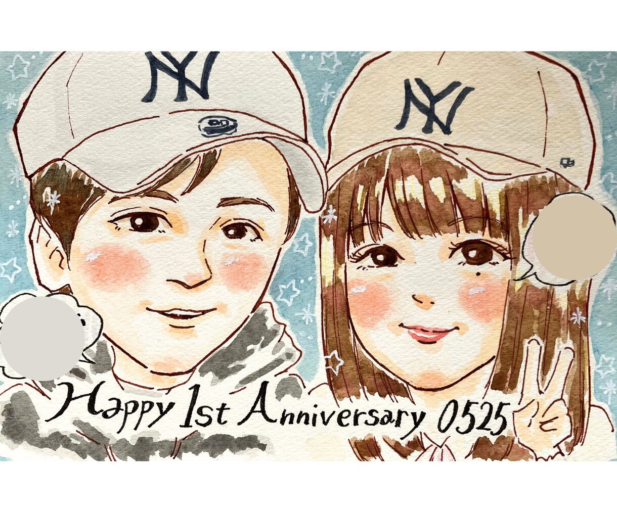 大人数OK！手描きの可愛い似顔絵を描きます 誕生日や記念日、長寿祝いにご家族にプレゼント イメージ5