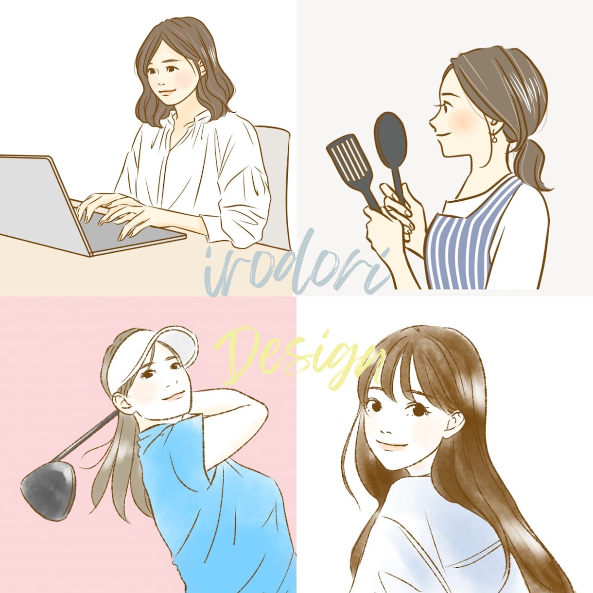 今だけ特別価格！お洒落で可愛らしいイラスト描きます ポートフォリオをご参考にとうぞ♪ イメージ5