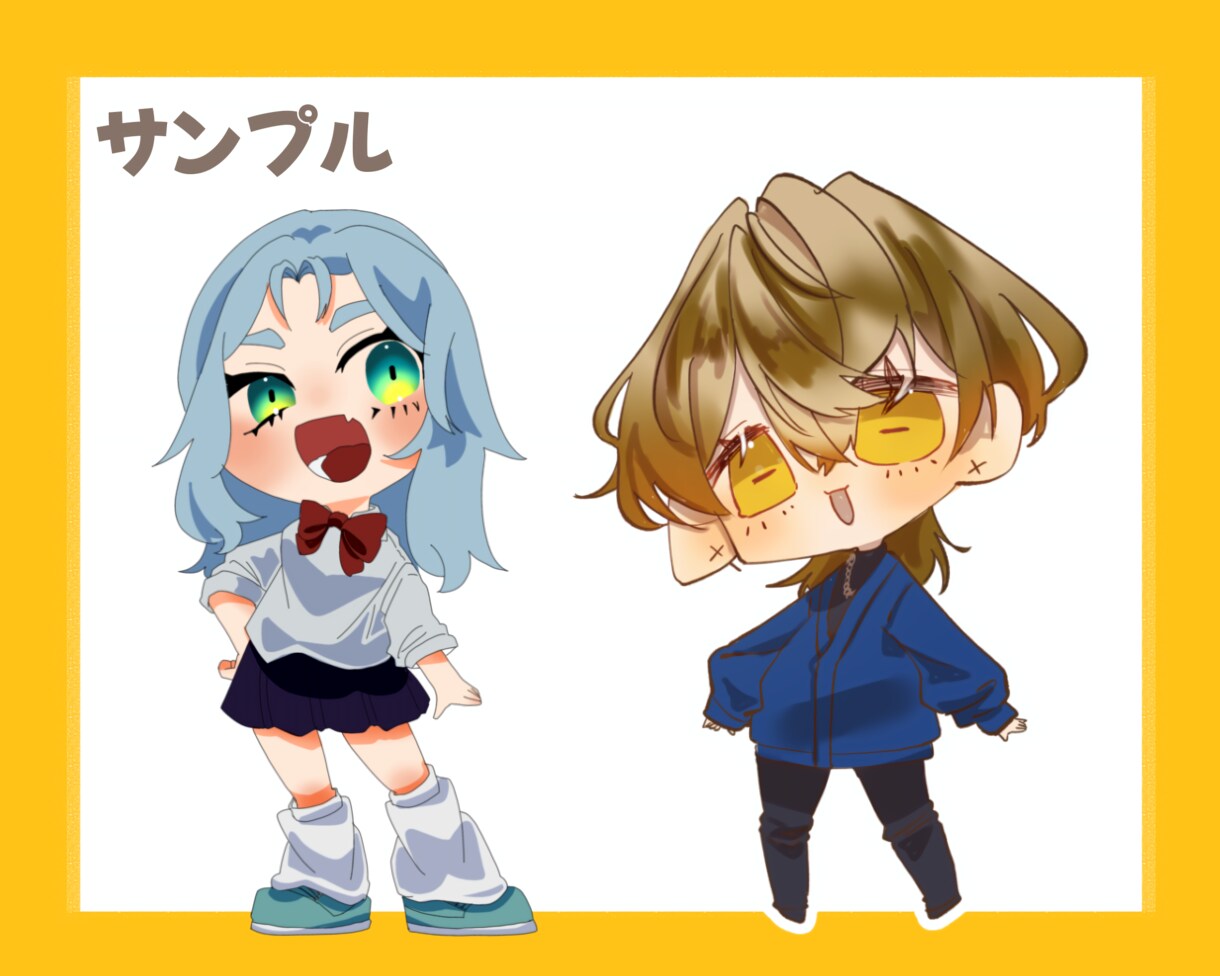 3名様限定！デフォルメキャラ描きます アイコン、サムネイル、グッズなど！可愛いミニキャラを作ります イメージ6