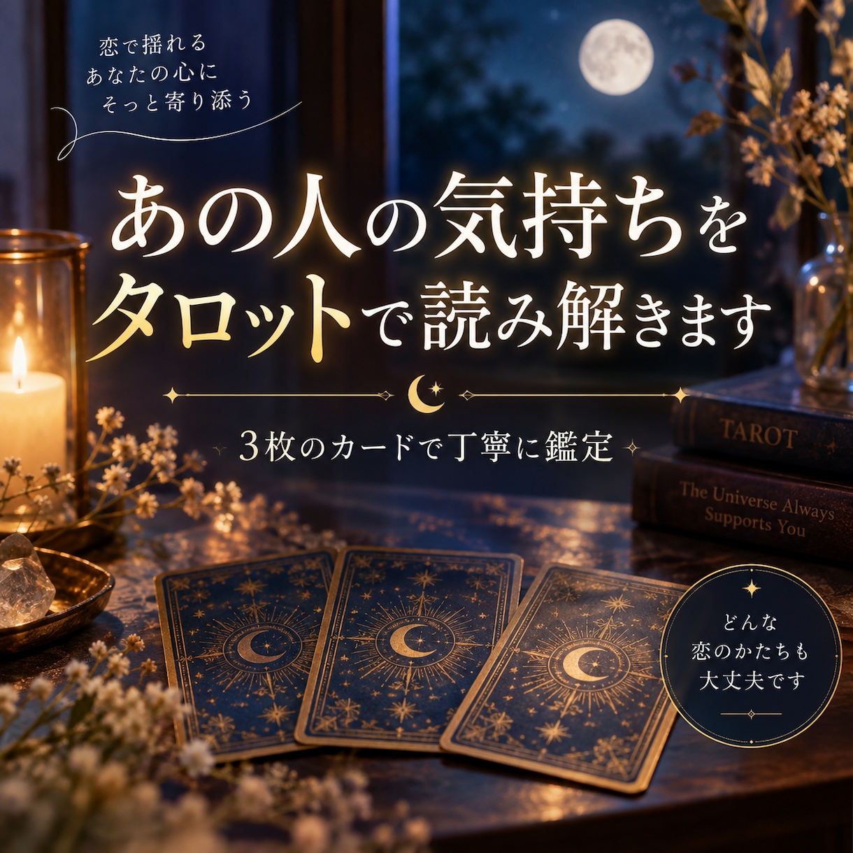 あの人の気持ちをタロットで読み解きます 3枚のカードで今の気持ちと今後のヒントを丁寧に読み解きます イメージ1