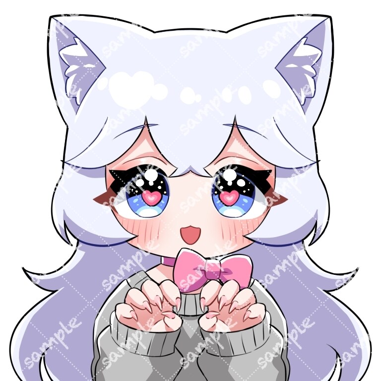 キラキラかわいい女の子のデフォルメアイコン描きます オリジナルキャラクターのアイコンにおすすめ イメージ5