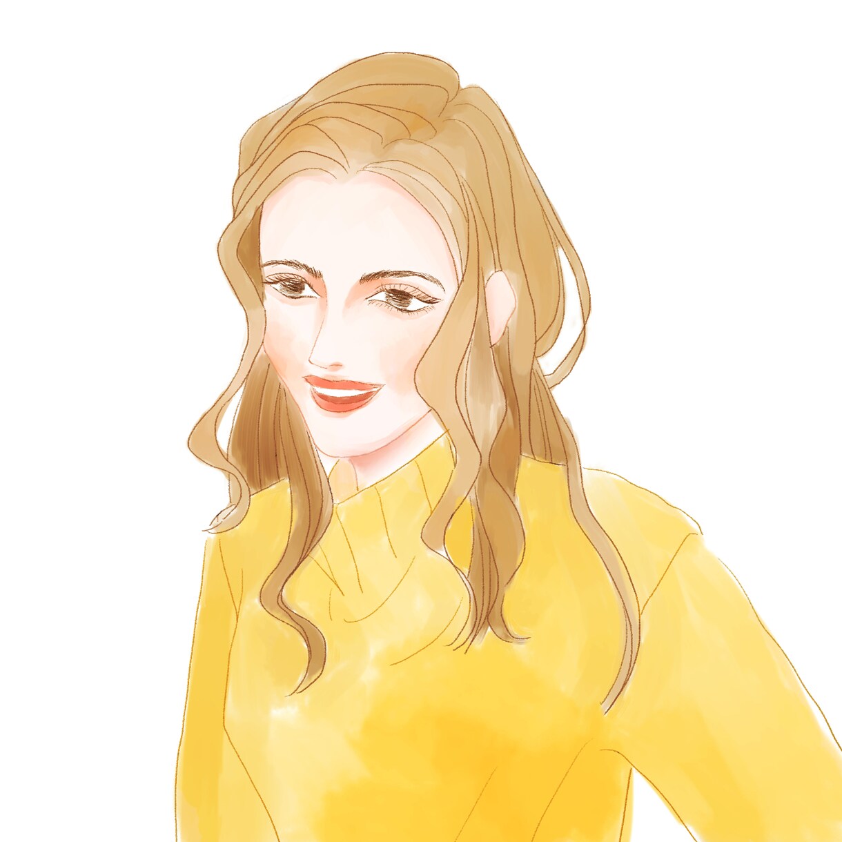 似顔絵・イラスト描きます 水彩画風の美人画水彩画風イラストをお求めの方 イメージ2