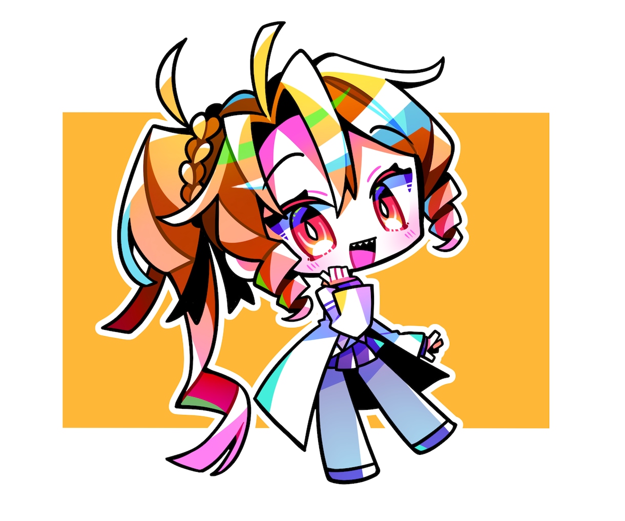 ビビット/パステルなイラストを描きます 等身大/デフォルメでSNSアイコンなど！ イメージ5