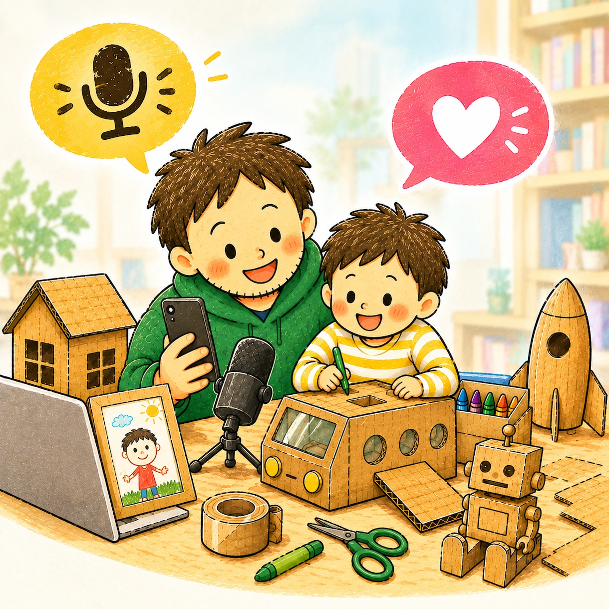 段ボール工作の父がstand.fmで紹介します 原稿を読み込んでから、丁寧にご紹介いたします イメージ1