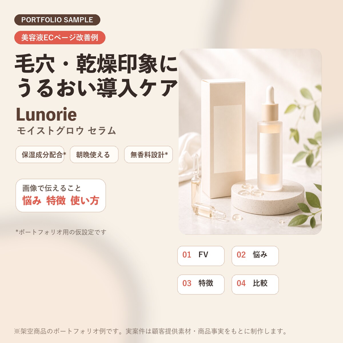 美容・コスメECの商品画像を構成から制作します 購入前の不安を減らす商品画像に イメージ1