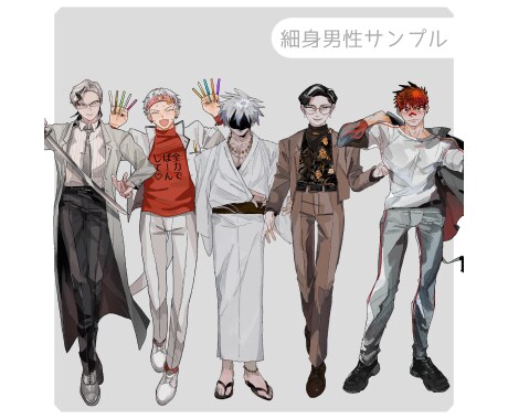 表情差分3種付き！全身立ち絵8千円から描きます 短納期と幅広い描画ジャンルであなたの卓を応援します。 イメージ3