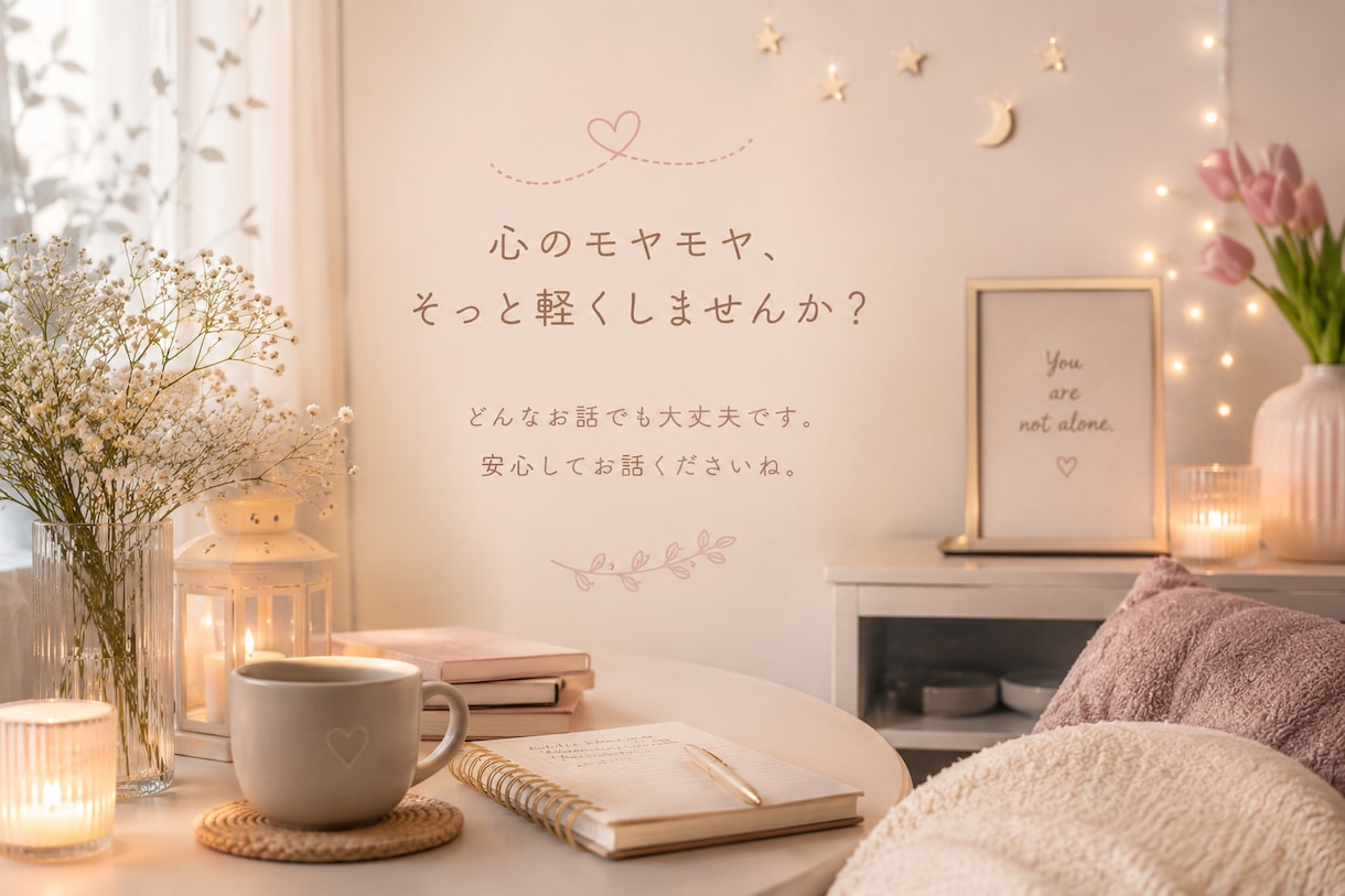 あなたのお話、優しくお聞きします 否定せず、あなたの気持ちに寄り添います。 イメージ1