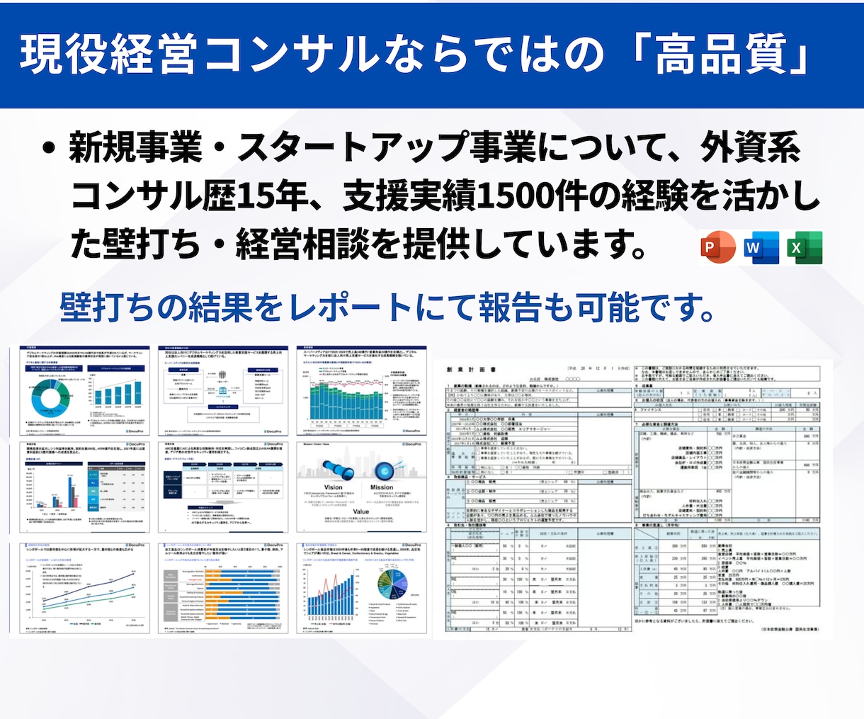 壁打ち◢◤新規事業・スタートアップに助言します 【無料相談】外資系コンサル歴15年・支援実績1500件の経験 イメージ2