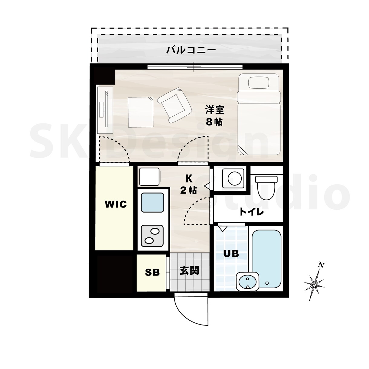 不動産間取り図をIllustratorで作成します 手書き・PDF・画像から綺麗な間取り図をトレース作成します イメージ4