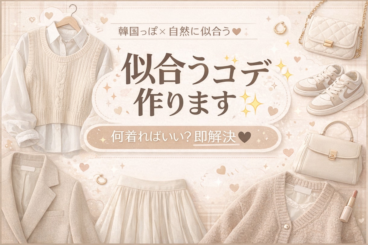 何を着ればいい？→即解決♡似合うコーデを提案します 頑張りすぎないのに垢抜ける♡韓国っぽx自然に似合うコーデ イメージ1