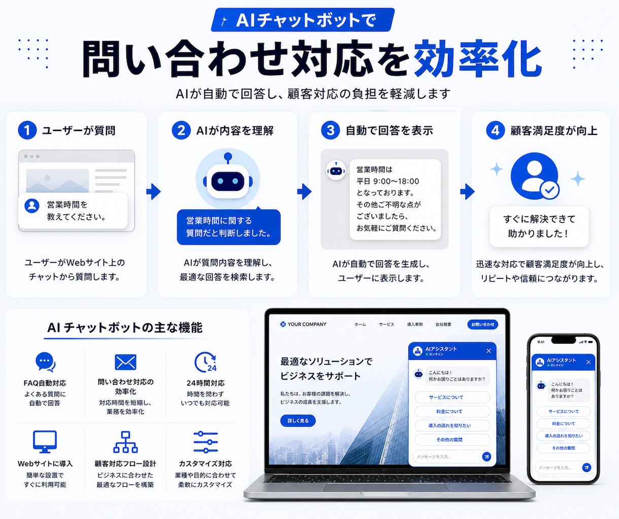 AIチャットボット構築します AI対応を自動化し業務効率化。 イメージ2