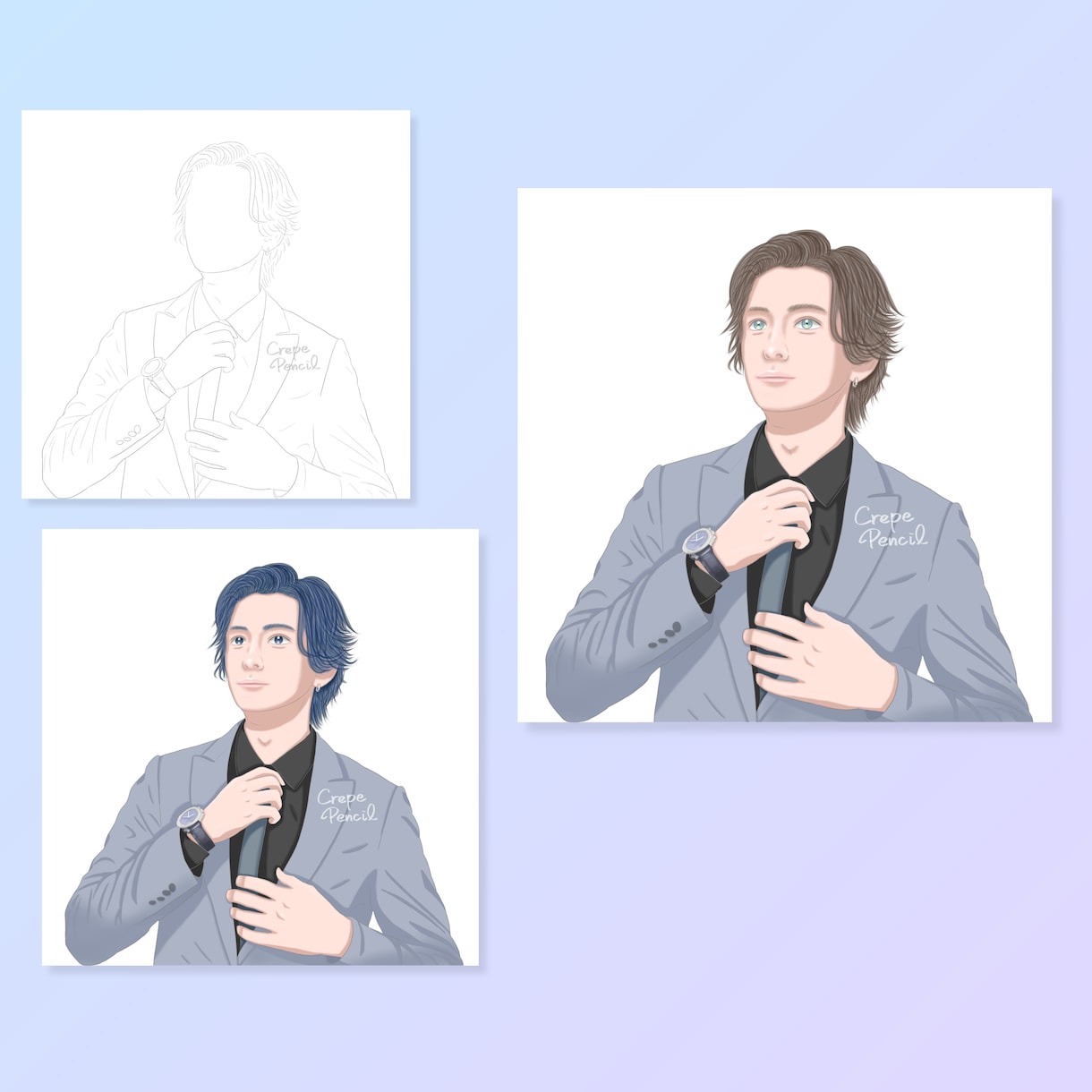 お気に入りのお写真で、おしゃれなイラストつくります AIには真似できない！きれいな線画と色のアイコンつくります！ イメージ4