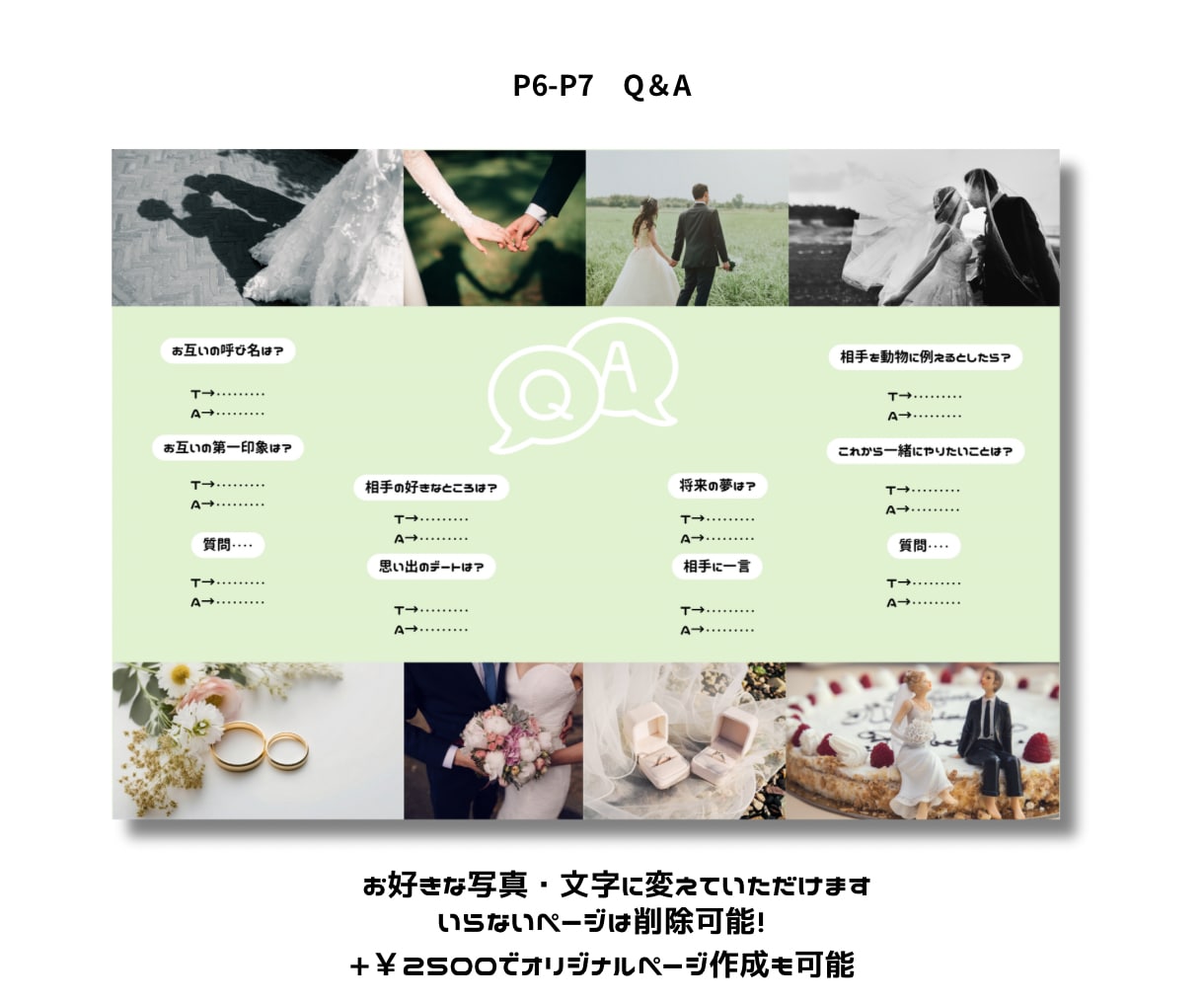 イラスト付きプロフィールブックCanvaで作れます Canva編集！イラスト表紙で作る結婚式プロフィールブック イメージ4