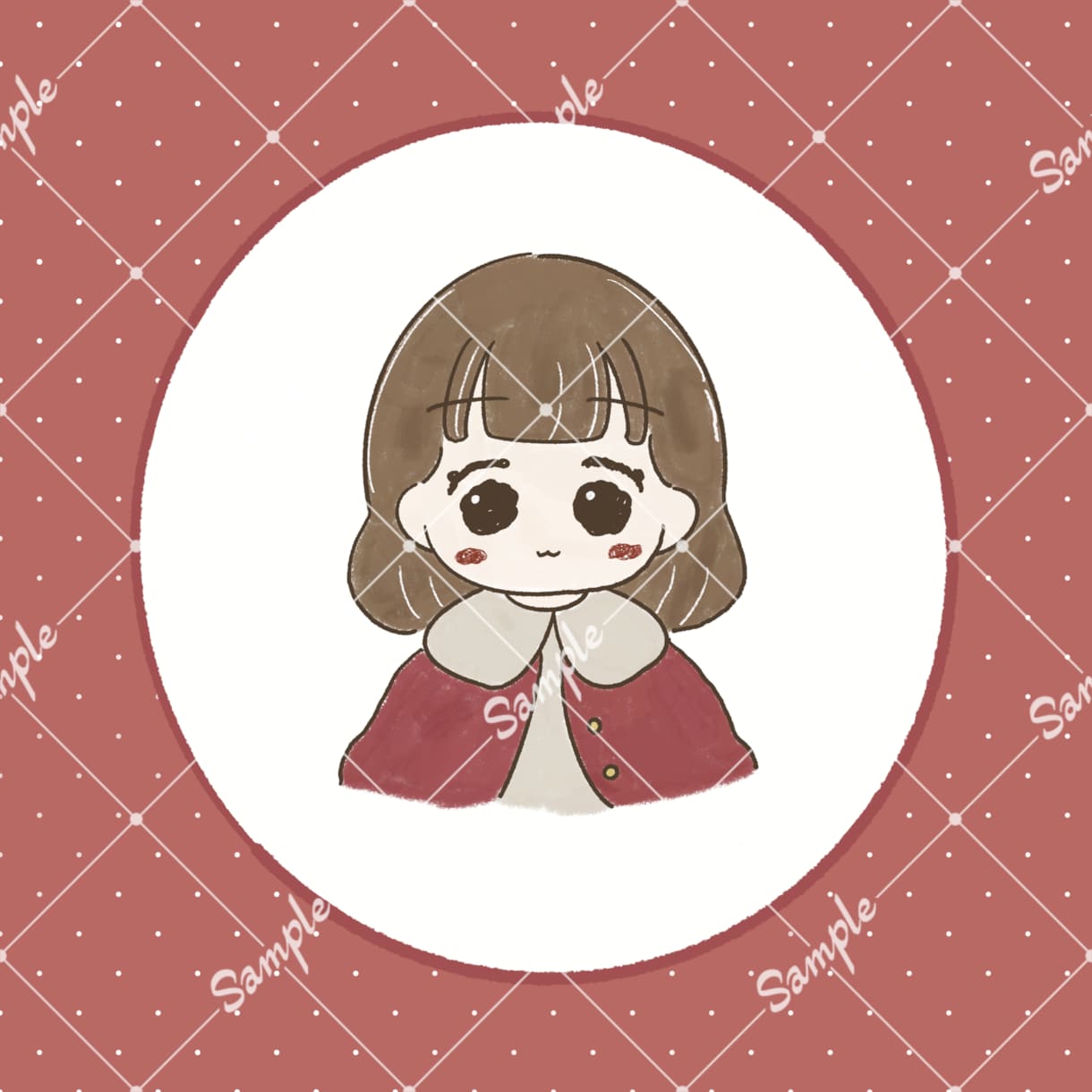 似顔絵アイコンお描きします 期間限定で通常価格（3000円）の半額です！ イメージ4