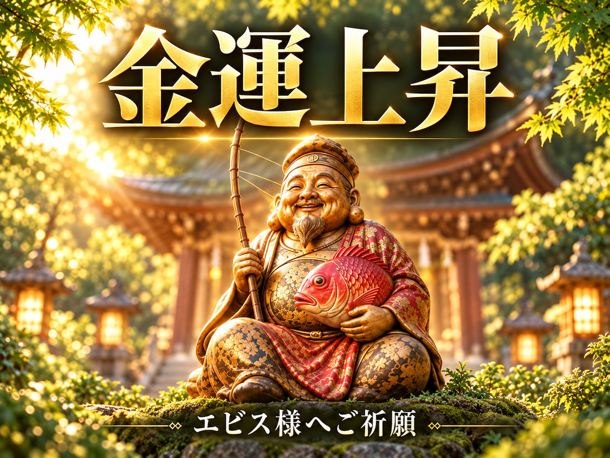 エビス様とご縁を結び、金運アップをご祈願します 金運上昇！福の神の力を授かり、豊かさがどんどん流れ込む体質へ イメージ1