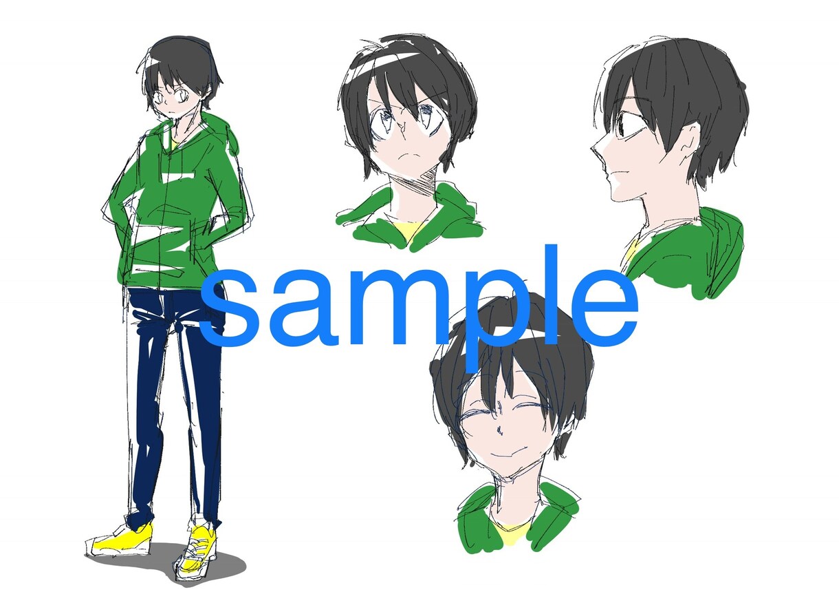 あなただけの設定資料風イラストを描きます キャラを考えたけど描くのが難しい、、そんな方にオススメです！ イメージ1