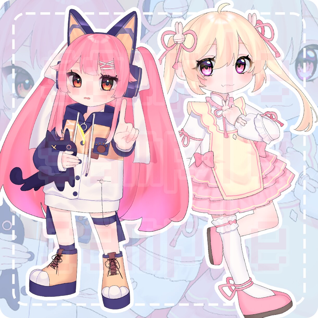 SNSや動画で使える可愛いイラスト描きます 全身絵・アイコン・立ち絵など描きます！ イメージ3