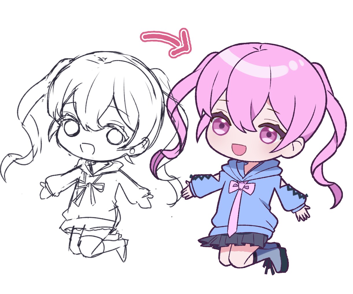 かっこかわいいSDキャライラスト描きます あなたのキャラを万人に好かれるシンプルなデフォルメに！ イメージ3