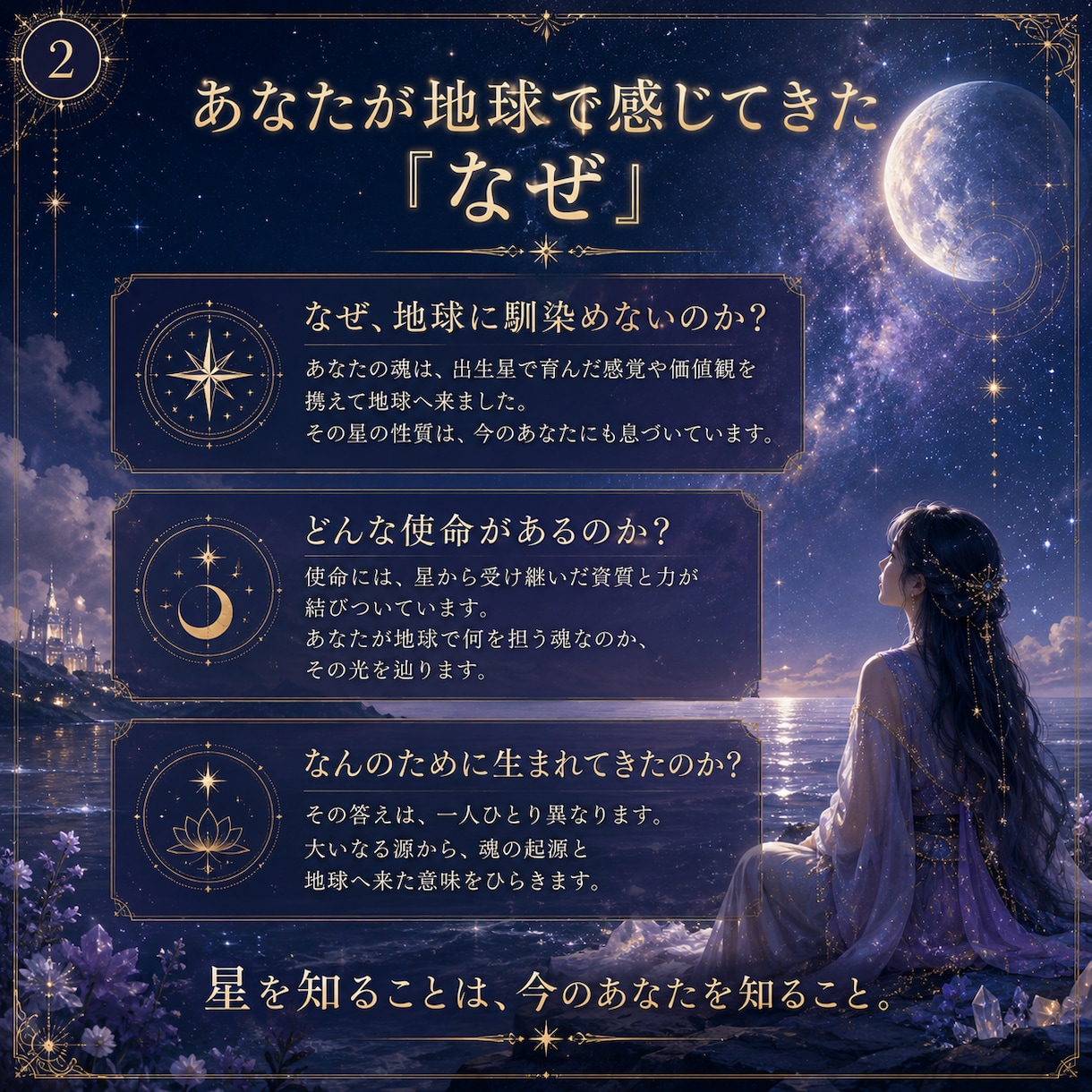 スターシード鑑定　大いなる源から出生星を降ろします なぜ地球に来たのか。魂のルーツから使命を開きシード発芽します イメージ2