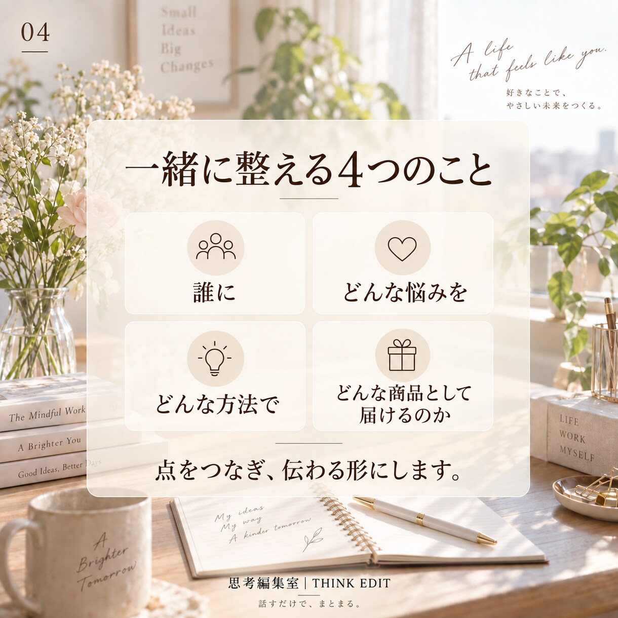 あなたらしい商品を「売れる形」まで一緒に整えます あなたらしさを、売れる商品に整えます イメージ4