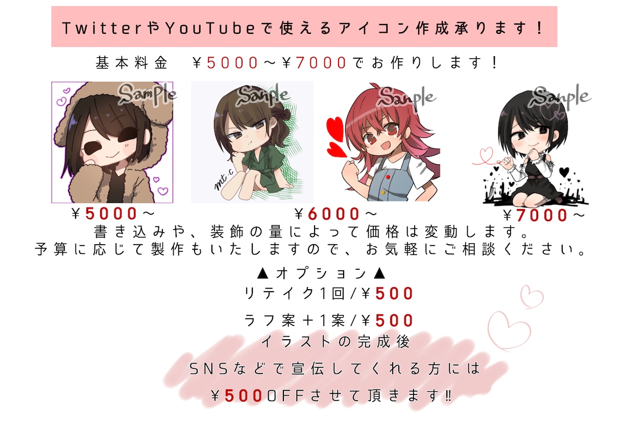 Twitterのアイコン描きます LINEなどSNSのアイコンなどに！ イメージ1