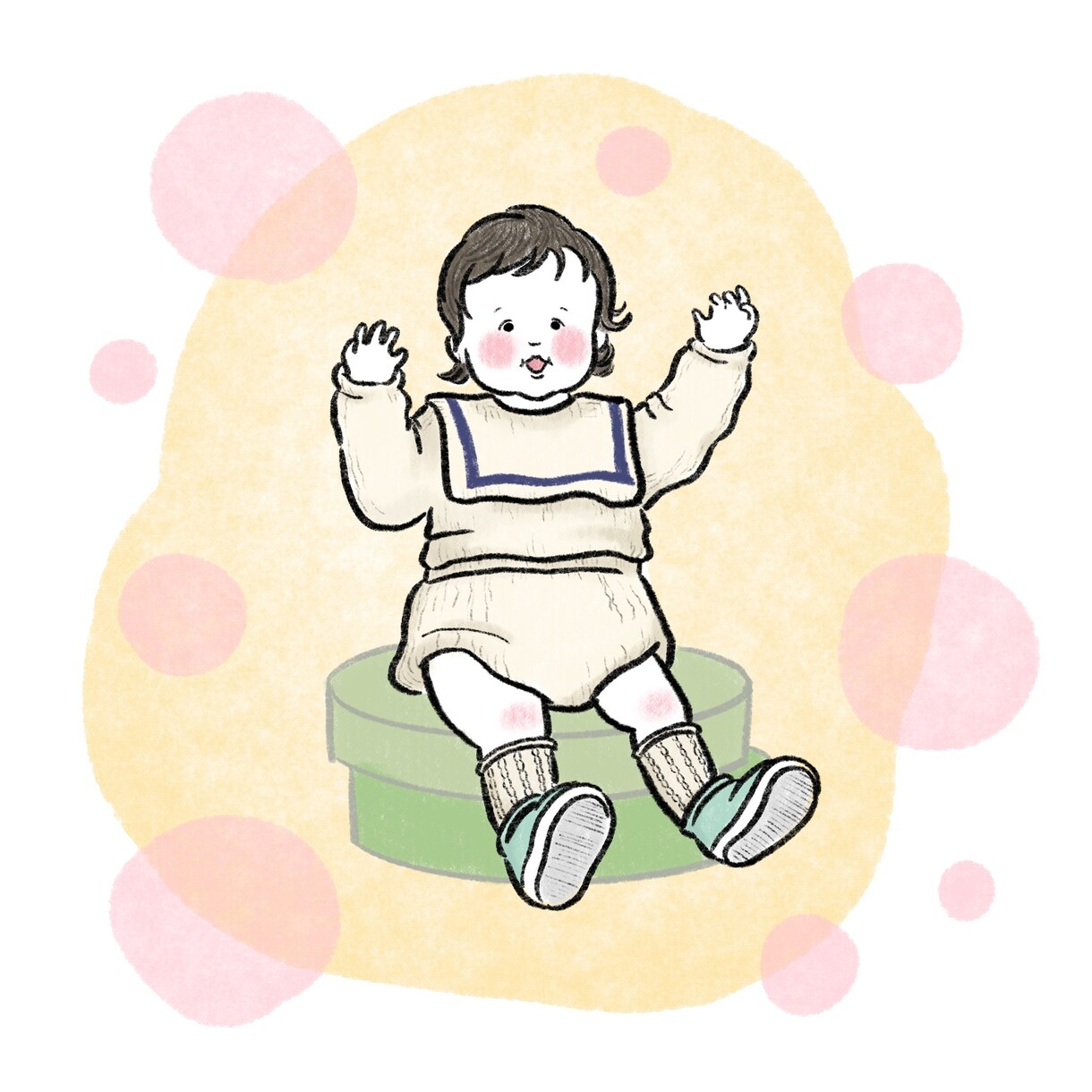 お子さんのキュートな似顔絵描きます 今しか味わえないムチムチ感や可愛いしぐさを絵で残しませんか？ イメージ4