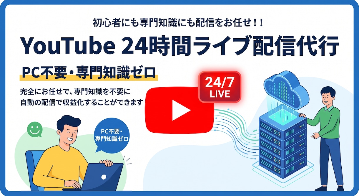 先着3名！YouTube24時間配信します 【先着3名様2000円】実績作りの特別モニター価格 イメージ1