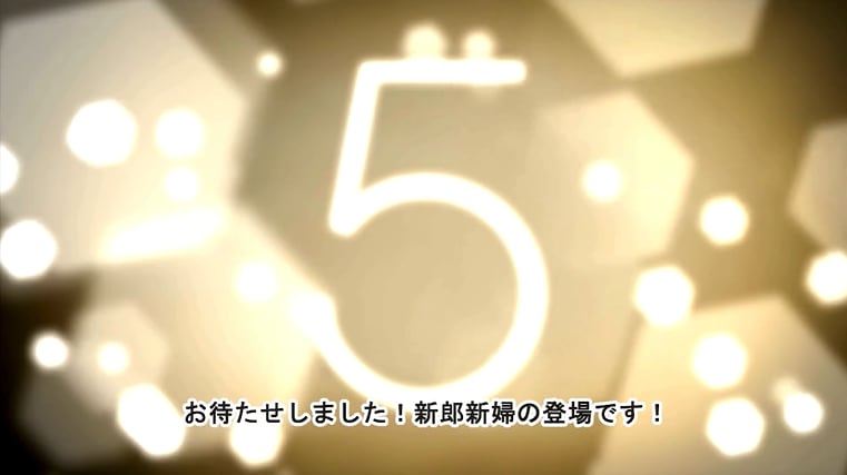 再入場時のドレス色当てクイズムービー作成します ナレーション入りで盛り上がる事間違いなし！！お色直しムービー イメージ6